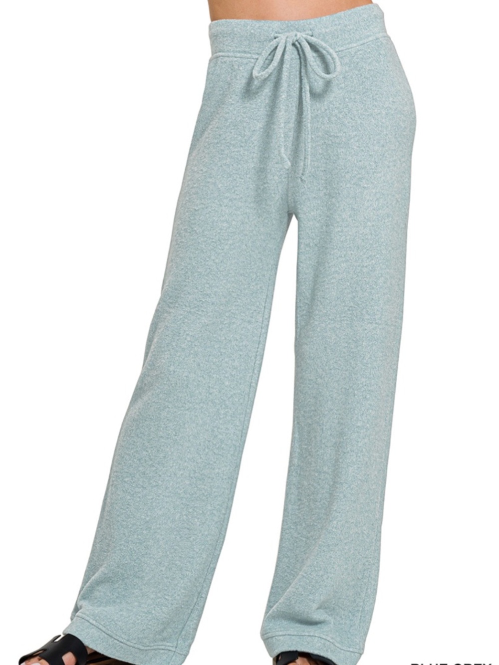 #1395 Full length soft brushed hacci drawstring pants